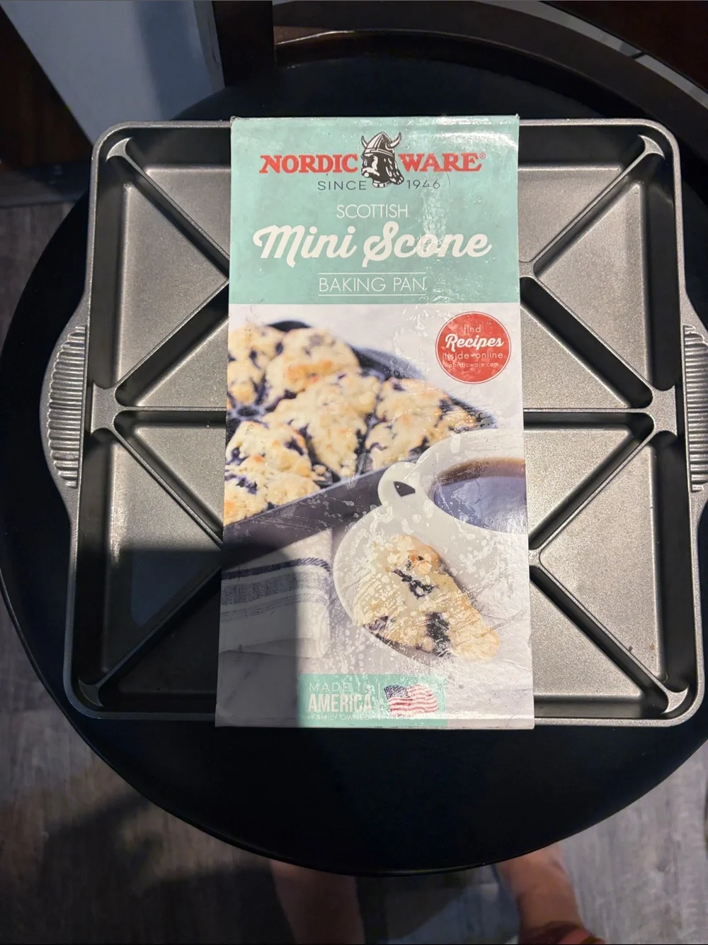 Nordic Ware Black Mini Scone Baking Pan - 6 Wedge Mold
